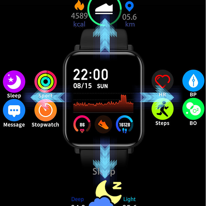 Heart Rate Alert Wristband Water-Resistant Monitor